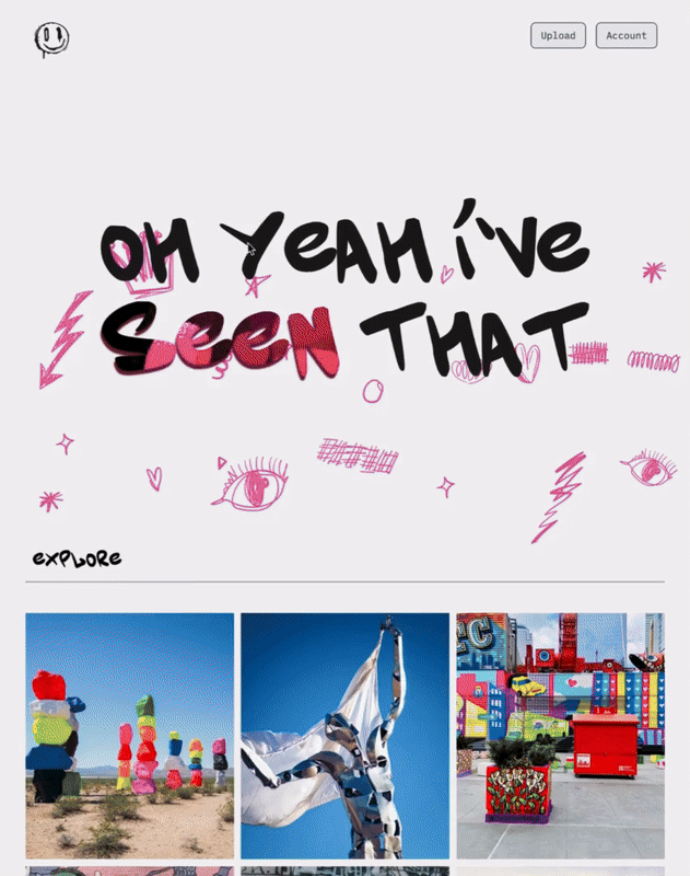 gif of social media website demo