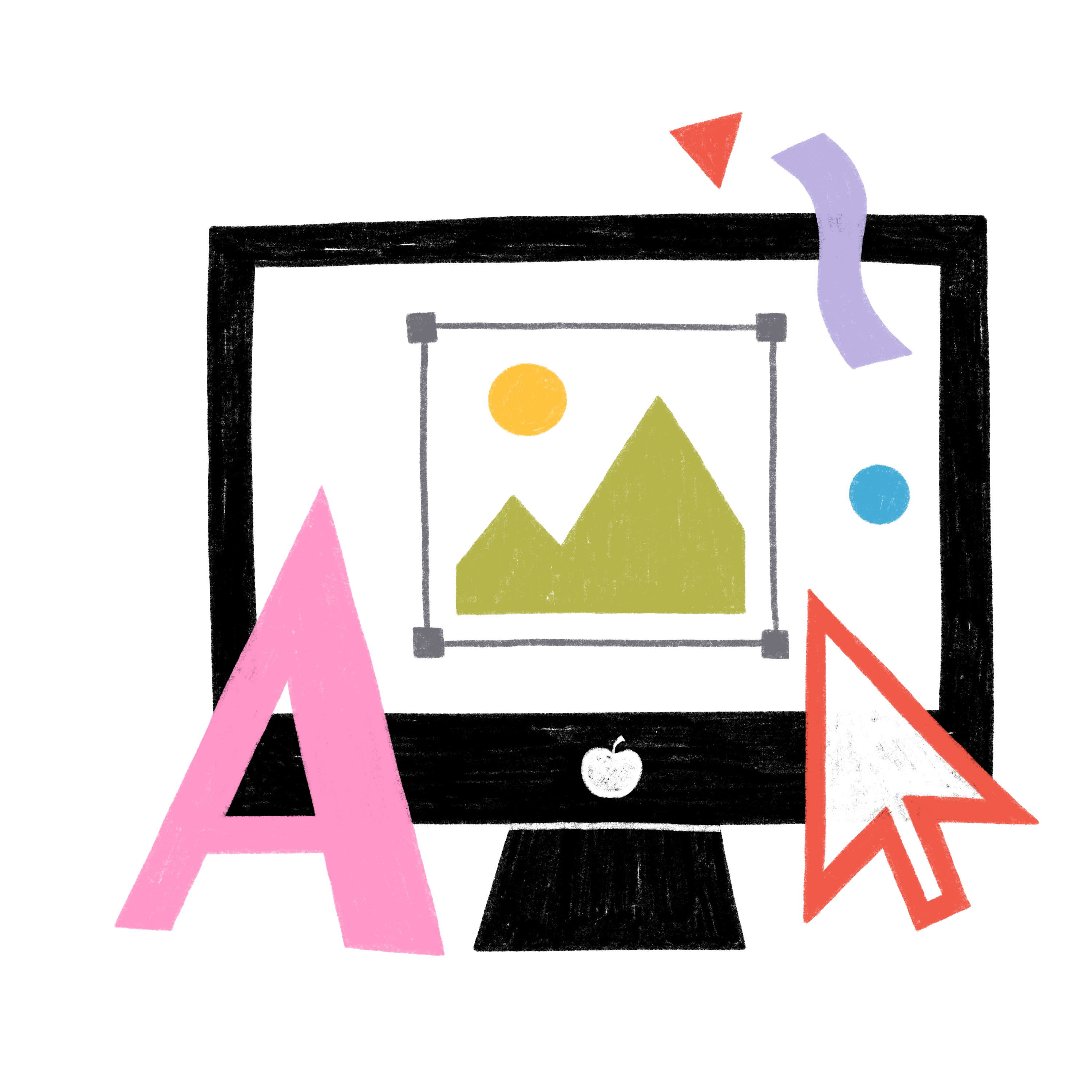 image of a computer and graphics